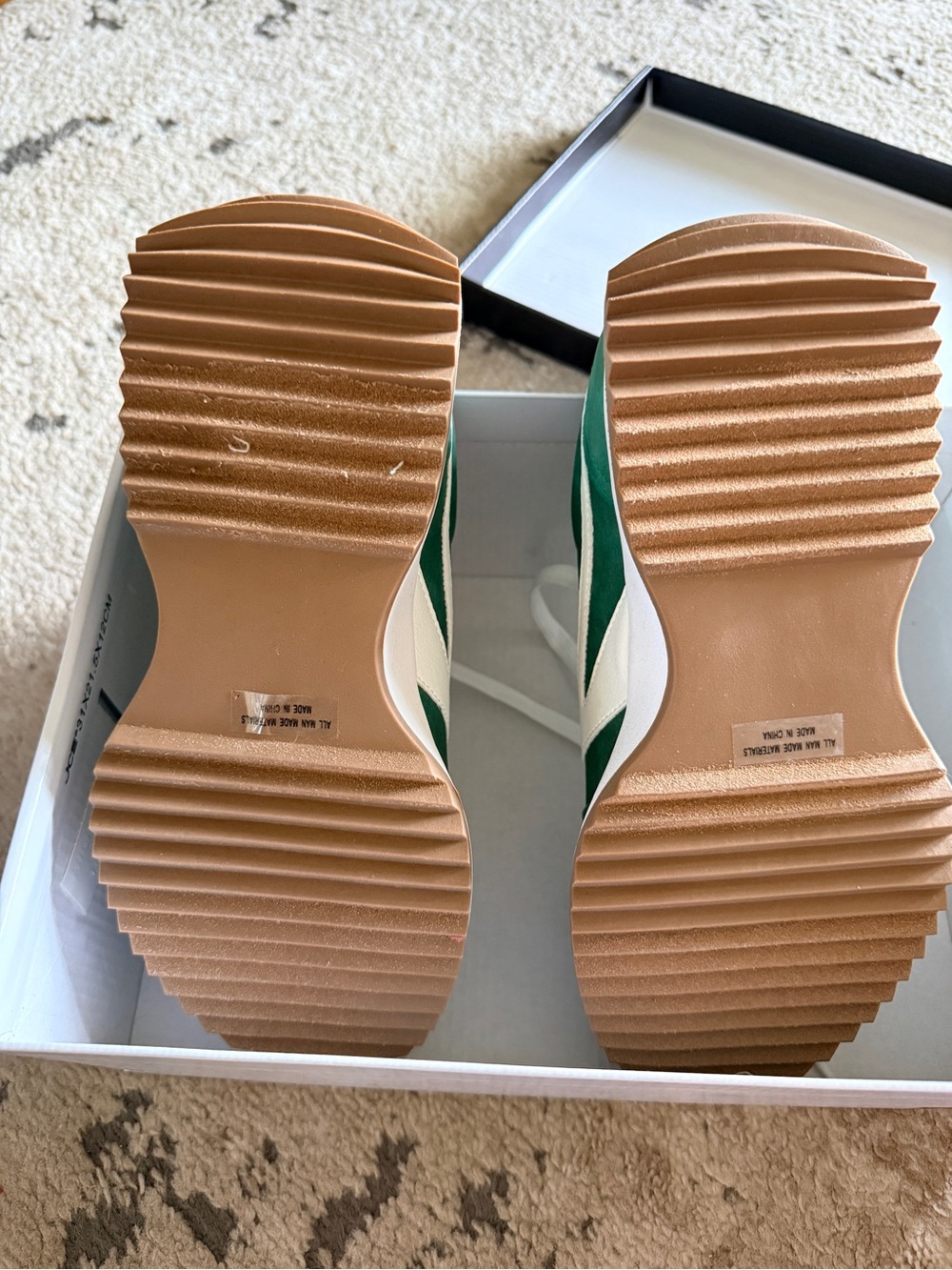 Dolce Vita Green Suede Sneakers with White Accent - Picture 4 of 5